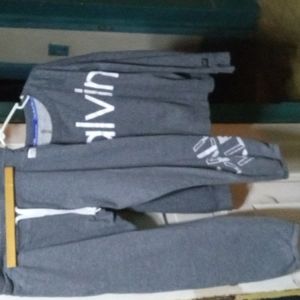 Calvin Klein Tracksuit sweat suit 2pc top XL bottom L women's 2pc casual